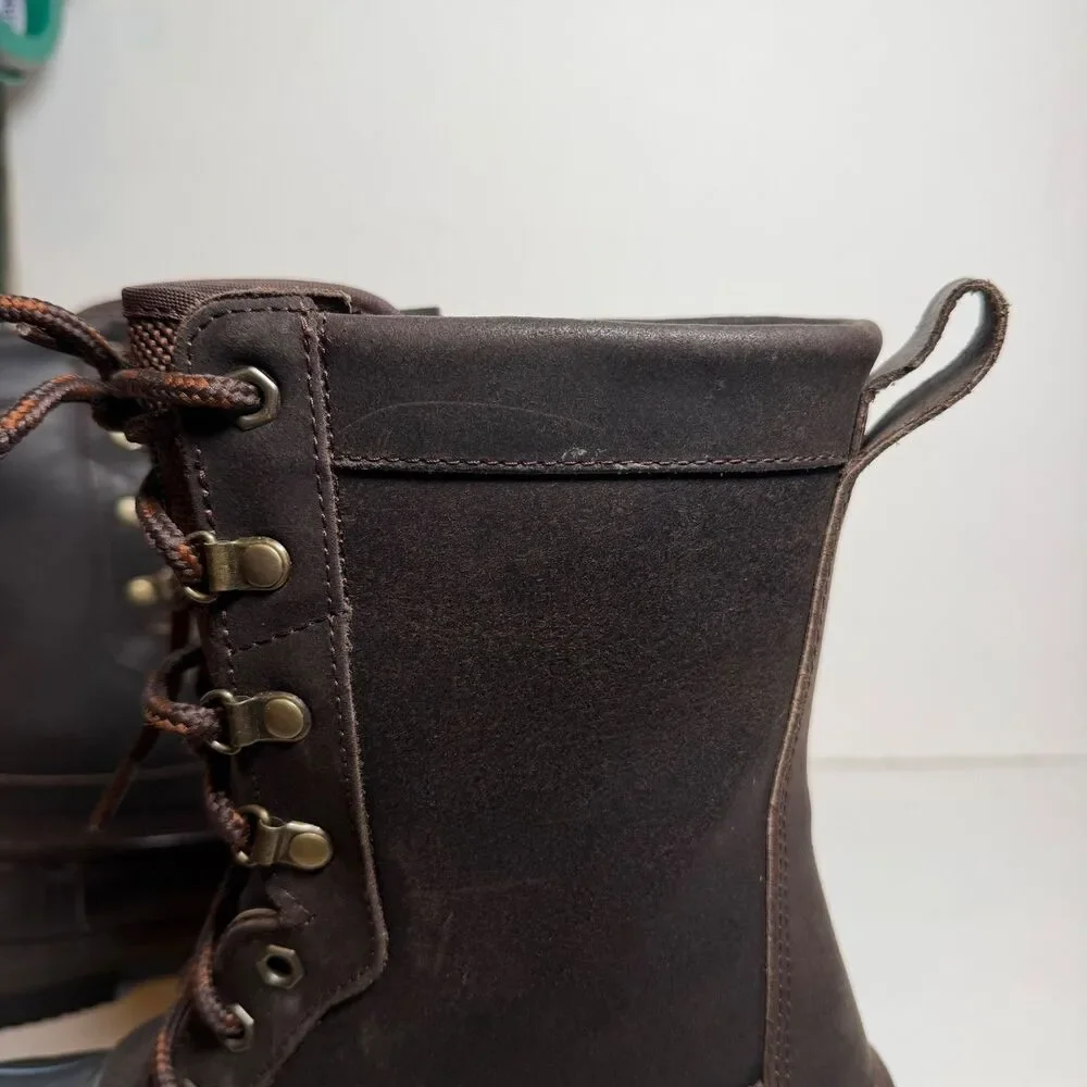 Bushmaster 8905 Mens 9 Brown Leather Rubber Hunting Boots Thinsulate B200